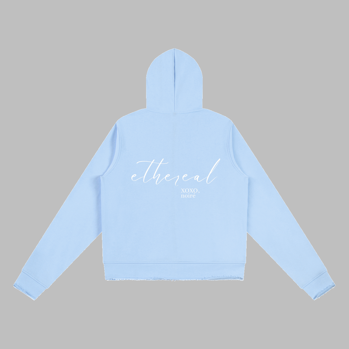 Raw Edge Zip Hoodie