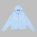 Raw Edge Zip Hoodie